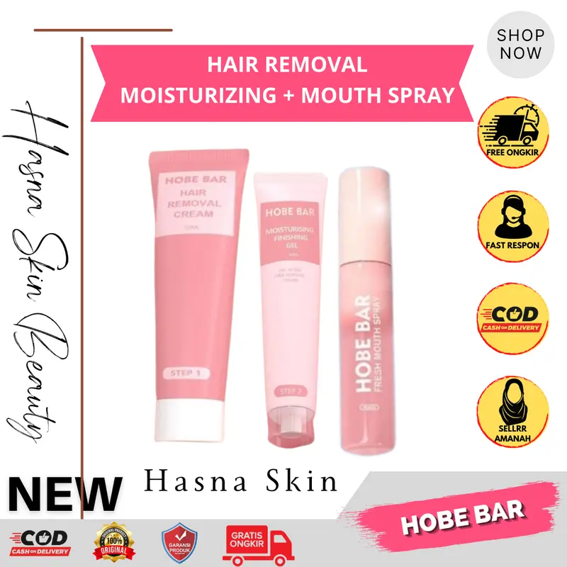 HOBE BAR Gentle Hair Removal + Fresh Mouth Spray Probiotic Oral Spray Peach Mint 0