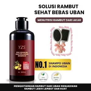 YZS Polygonum Multiflorum Essence Shampo Anti Uban dan Anti Rontok Alami 300ml Bonus Sisir