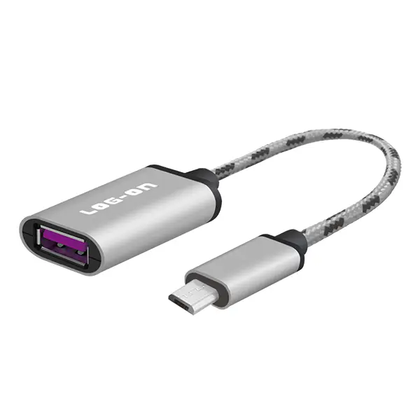 Otg Kabel Micro/Android Lo-oT01 LOG-ON Black Metal Storage 5