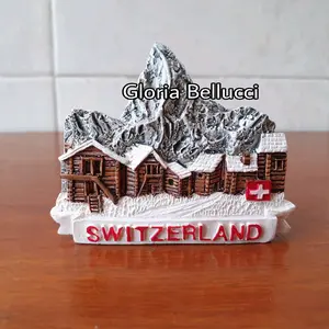 tempelan kulkas magnet switzerland sapi souvenir oleh oleh negara swiss interlaken