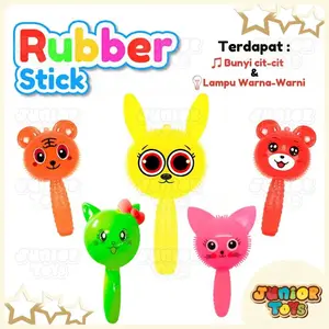 Rattle Stick Bayi Karet Lampu Bunyi Suara Baby Toys Kerincingan Boneka Mainan Anak Silikon