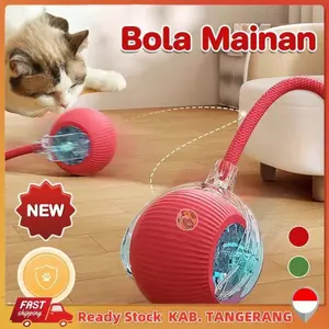 Mainan Bola Tali Kucing & Anjing/Smart Rotating Ball For Pet/Cat Rolling Ball Mainan Listrik Cerdas/Mainan Peliharaan Interaksi Cerdas Kucing Dan Anjing