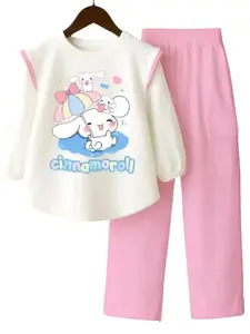 Setelan  Celana Anak Perempuan baju Cinnamoroll Viral Untuk usia 3-12 Tahun - Fashion Terbaru