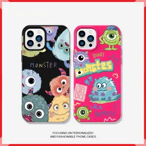 Berlaku Untuk iPhone 16 Pro Case 11 12 13 14 15pro Max Pesta monster kecil. casing Cocok untuk iPhone 11 12 13 14 15 16 untuk iPhone 15 14 13 12 11 Pro Max, untuk 15 14 13 12 Pro gloss TPU Case 7 8 Plus XS Max X XR