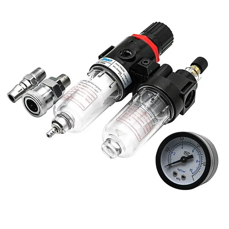 Lọc tách nước tách dầu máy nén khí cỡ nhỏ dưới 60L có kèm khớp nối nhanh 8