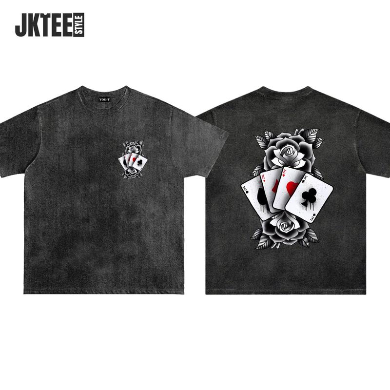 YouTee – Flower Card | Kaos Lengan Pendek Oversize Unisex Premium | 100% Katun Combed 24s | Sablon DTF | Ukuran Jumbo Big S-4XL (LD 128cm) | Anti Gerah Anti Terawang | COD 6
