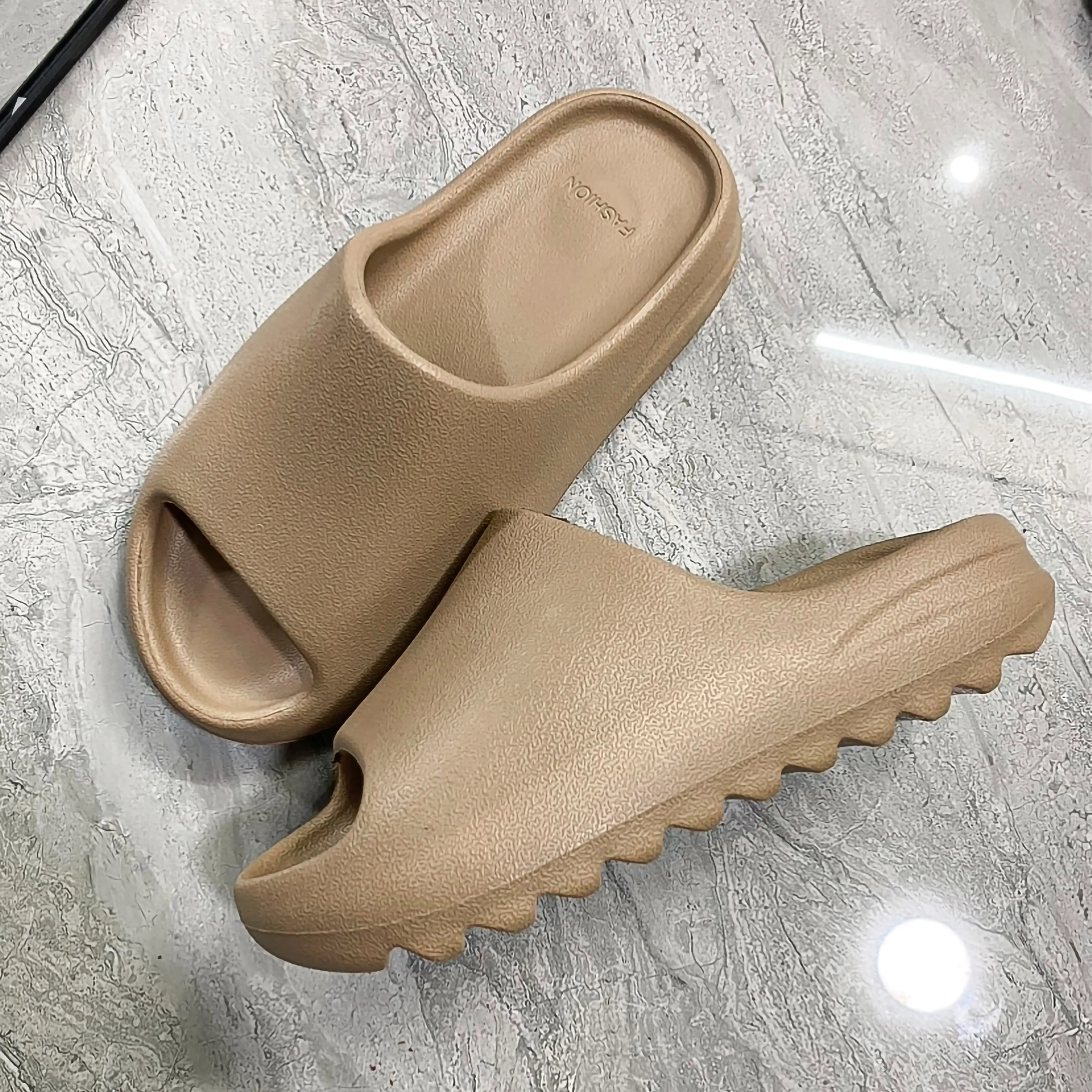 [Tăng 1 size] Dép bánh mỳ vân Nhám đế răng cưa Nữ đế 4cm ,Nam 3 cmSlipper DéP Đế Bằng