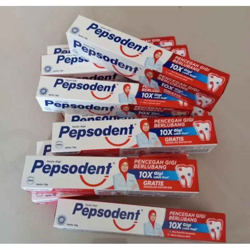 6Pcs Pepsodent 75gr Pasta Gigi Pepsodent Merah Putih 4