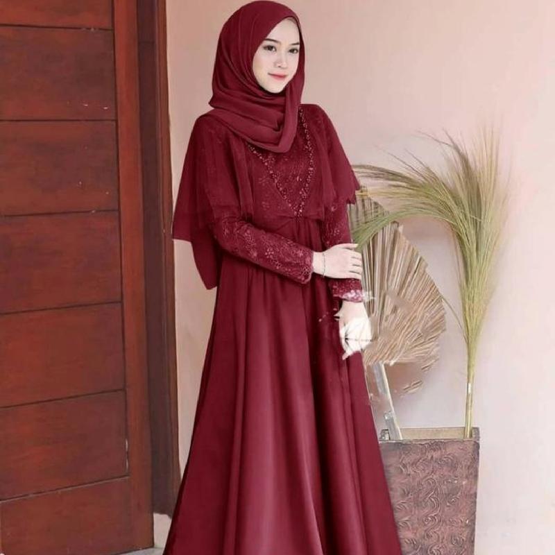 Gamis Premium Amartha Dress Pesta Gaun Kondangan Pesta Modern Kekinian Gaun Kekinian 3
