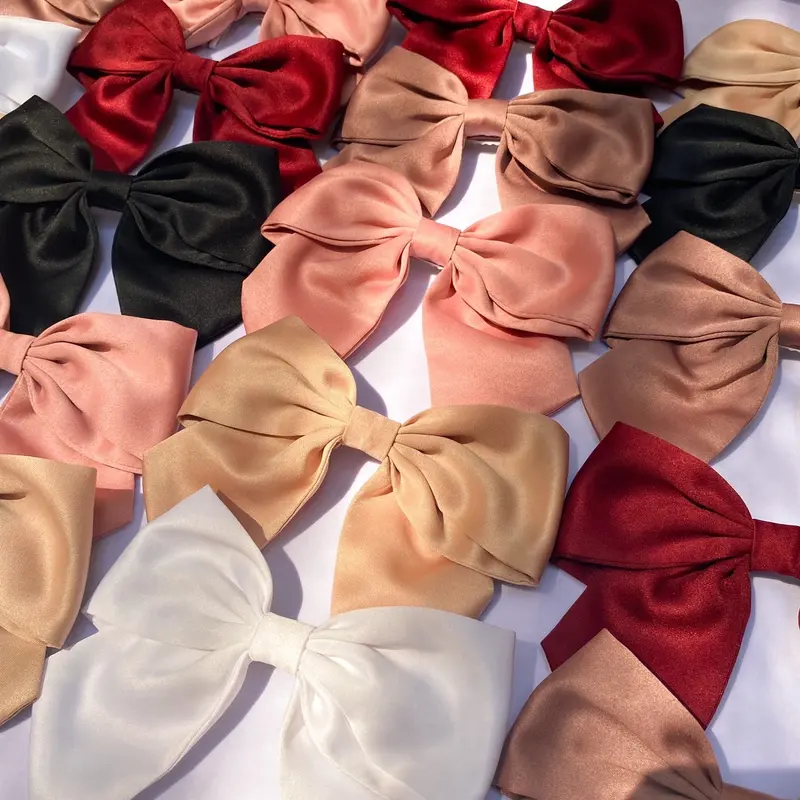 Pita Rambut jepit Korea satin Premium Handmade Ribbon - Clips pita korea jepi tankorea poni kunciran ikat penjepit pin rambut 5