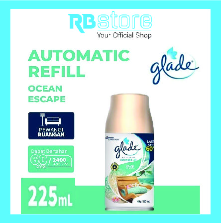 GLADE AIR FRESHENER AUTOMATIC REFILL OCEAN ESCAPE OCEAN ESCAPE 146g Pengharum