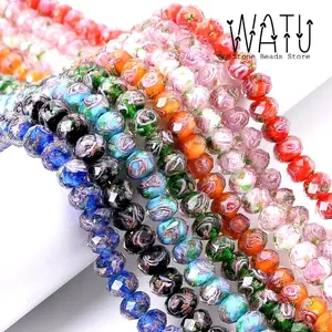 Bahan Gelang Emas crystal Ceko Murano Lampwork 1 string