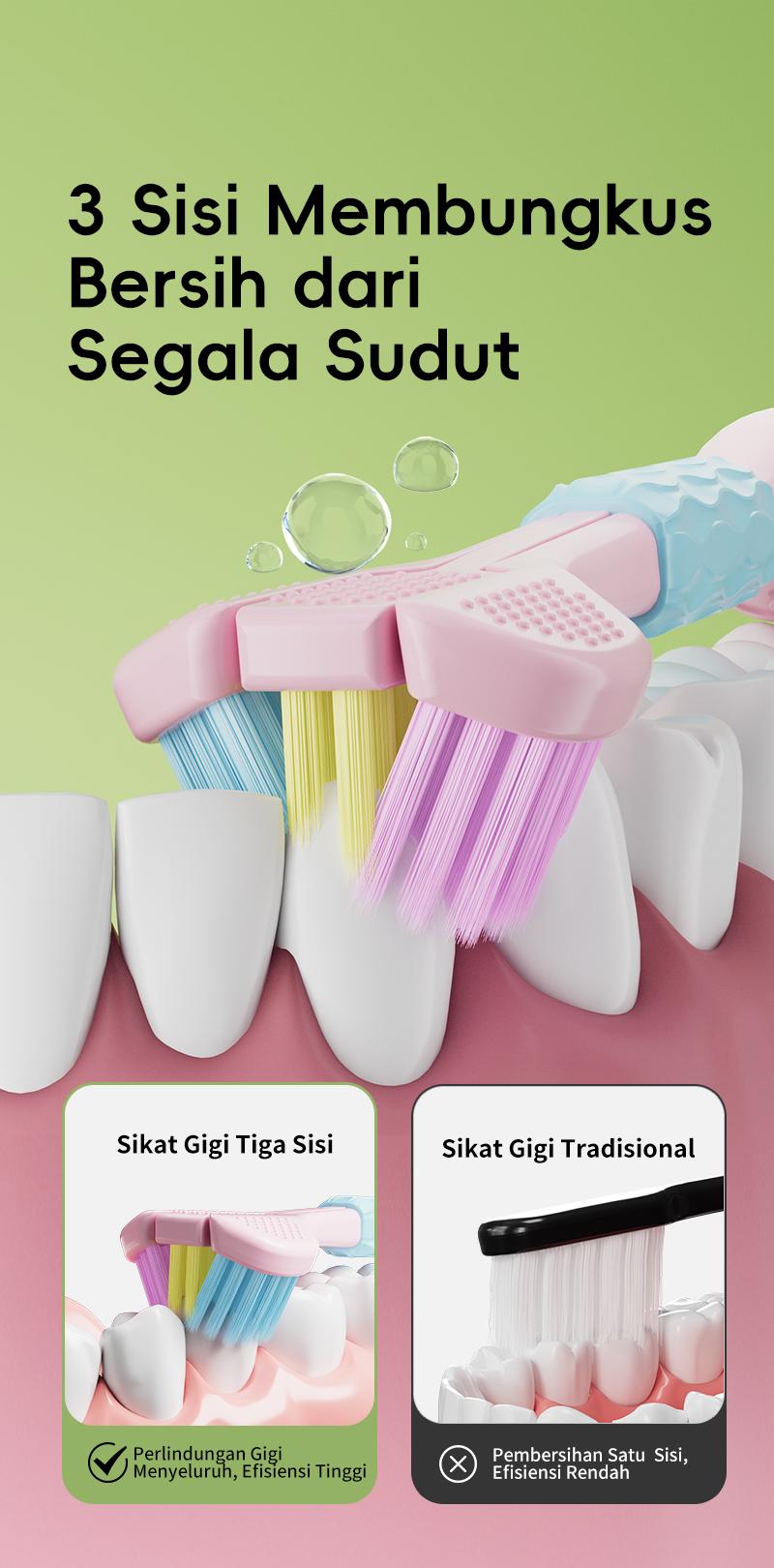 Dr Baek Sikat Gigi 3 Sisi Ultra Soft Bersih dari Semua Sudut 2in1 Pembersih Lidah Premium Mulut Gusi Tersedia dalam Warna Menarik toothbrush Dr Baek Sikat Gigi 3 Sisi Ultra Soft Bersih dari Semua Sudut 2in1 Pembersih Lidah Premium Mulut Gusi Tersedia dalam Warna Menarik toothbrush