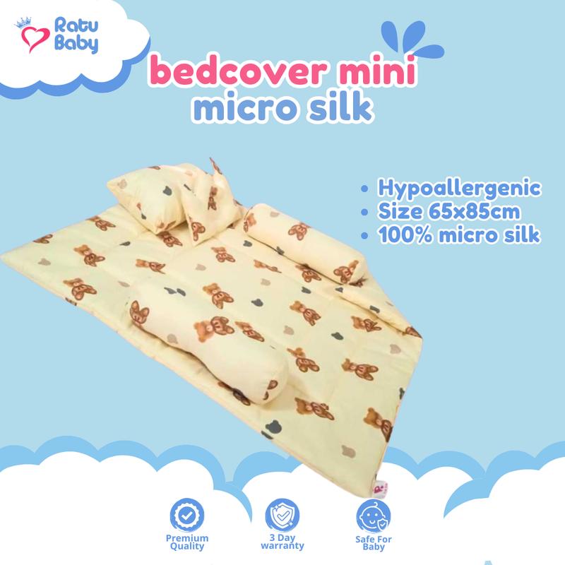 Ratu Baby l Bedcover set bayi UK Mini kain Mikrosilk l selimut bayi newborn 0