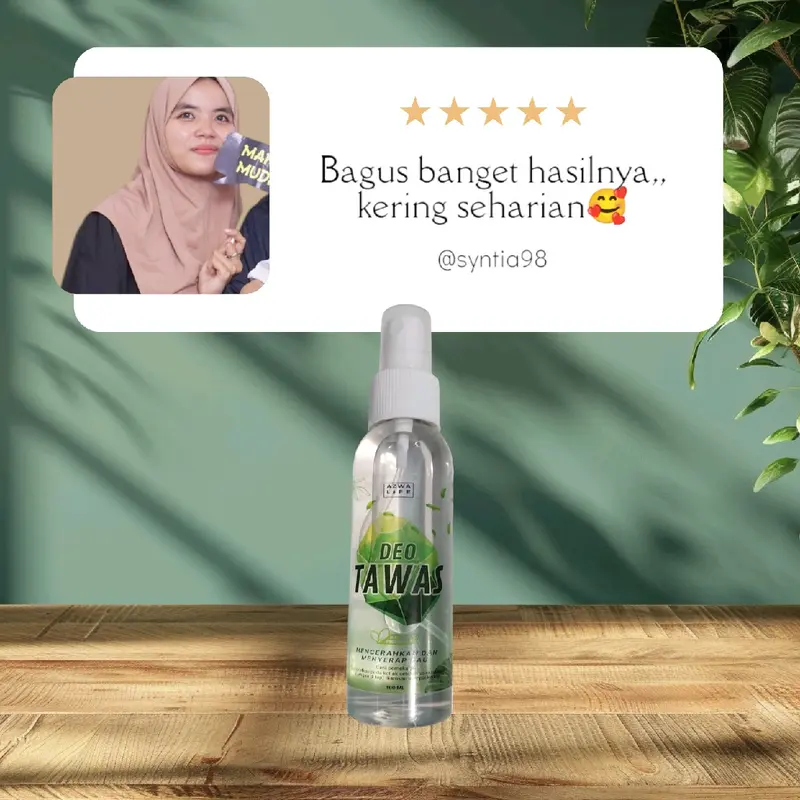Deodorant Spray Alami 100 ml - Perlindungan Anti Bau Memutihkan Ketiak Tubuh 5