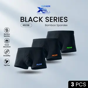 Rider Xtracool Black Edition Boxer Bamboo - Boxer Pria Bamboo R823B isi 3 Pcs
