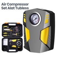 Gambar Suksestech Pompa Koper Set Pemompa Ban Mobil Elektrik Portabel 12V Dengan Lampu LED DQB-3 - Kompressor koper dari SUKSESTECH Kota Surabaya 1 Tokopedia