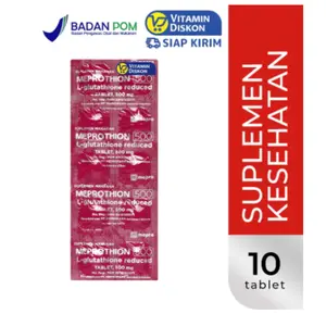 MEPROTHION GLUTATHIONE 500 MG - 1 STRIP ISI 10 TABLET