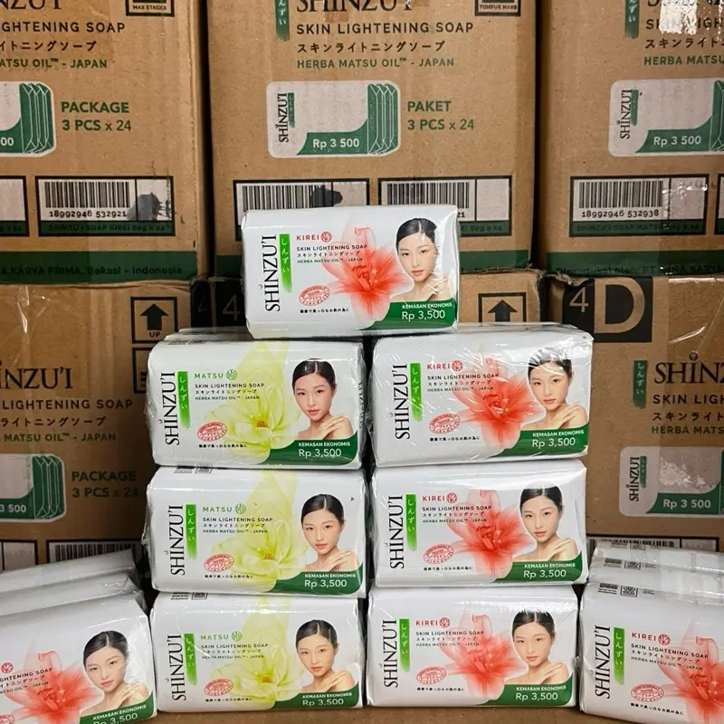 Sabun Shinzui Batang 6pcs Kemasan Ekonomis 60gram, Sabun Mandi Soap - Wangi, Lightening, Kaki, Mencerahkan, Pencerah, Perawatan Berminyak 4