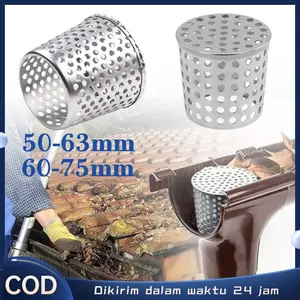 Saringan Talang Air Kamar Mandi 63/75MM Roof Drain Saringan Talang Saringan Roof Drain Stainless