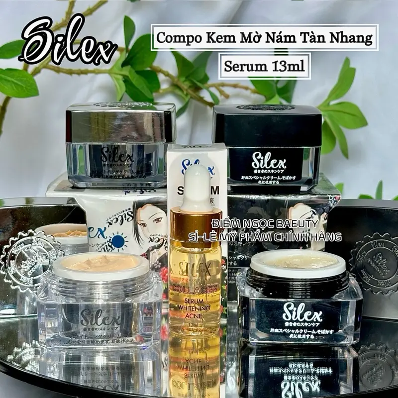 [Ngày&Đêm&Serum13ml] Kem Silex Nhật Bản Giúp Mờ Nám,Tàn Nhang,Hỗ Trợ Dưỡng Da Mịn Màng, Cấp Ẩm Tất cả các loại da Skincare