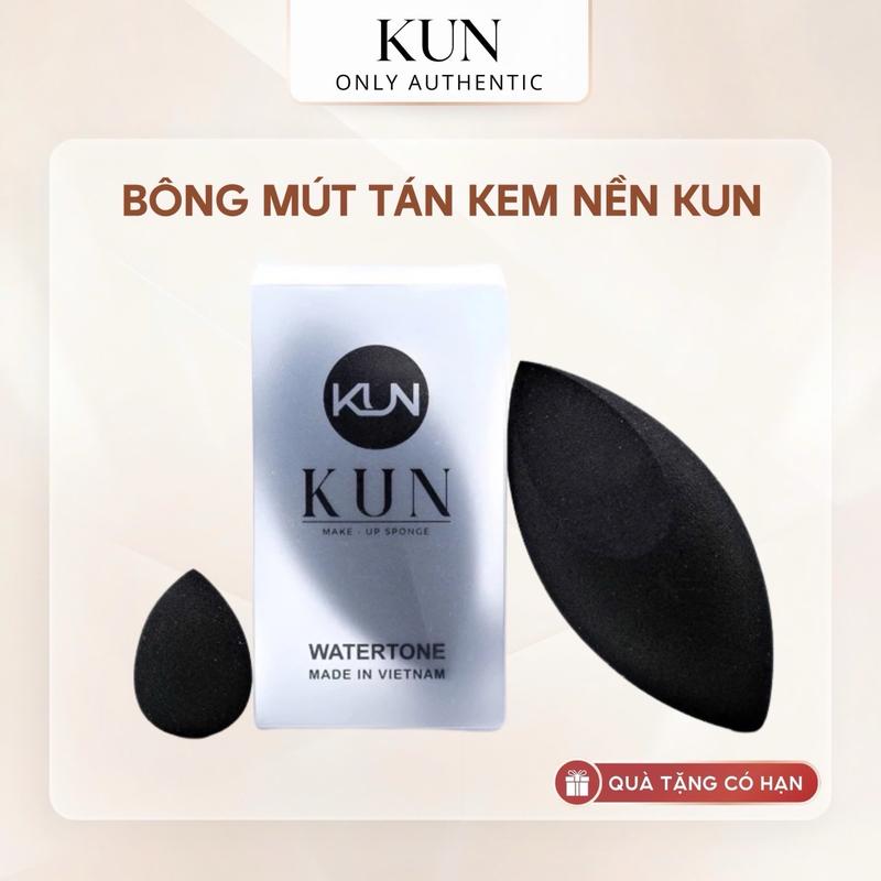  Bông mút KUN trang điểm tán kem nền mỏng mịn ít hút kem nền siêu mềm kèm 1 mút nhỏ đánh mắt 