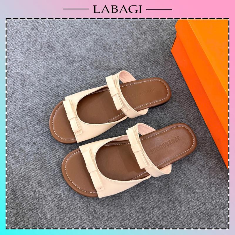 Dép Lê Nữ 2 Quai Cách Điệu Nơ Xinh Đẹp Dễ Đi, Dễ Phối Đồ GL09 0