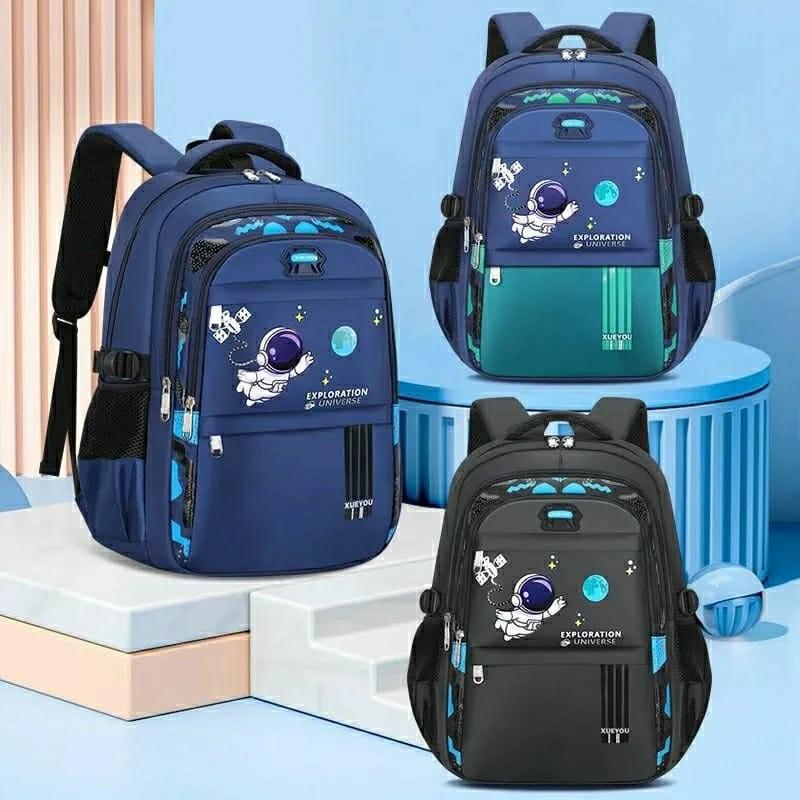 Product Introduction of Tas Ransel Sekolah Model Astronot Anak-anak dengan Banyak Kantong dan Kompartemen - Fashion 8