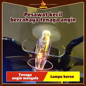 JEMPOL Pesawat Lampu LED Ornamen Mobil Lampu Pesawat Energi Angin Lampu Pesawat Kecil Dekorasi Motor Mobil, Dekorasi Motor Dan Mobil / Lampu Energi Angin-Memancarkan Cahaya Pesawat / Aksesoris Mobil / Mainan