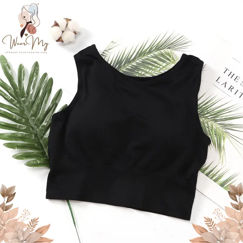 BH Bra Sport Tanktop Olahraga Pakaian Wanita Model Crop Fashion Korean Style Motif Polos - BR458 0