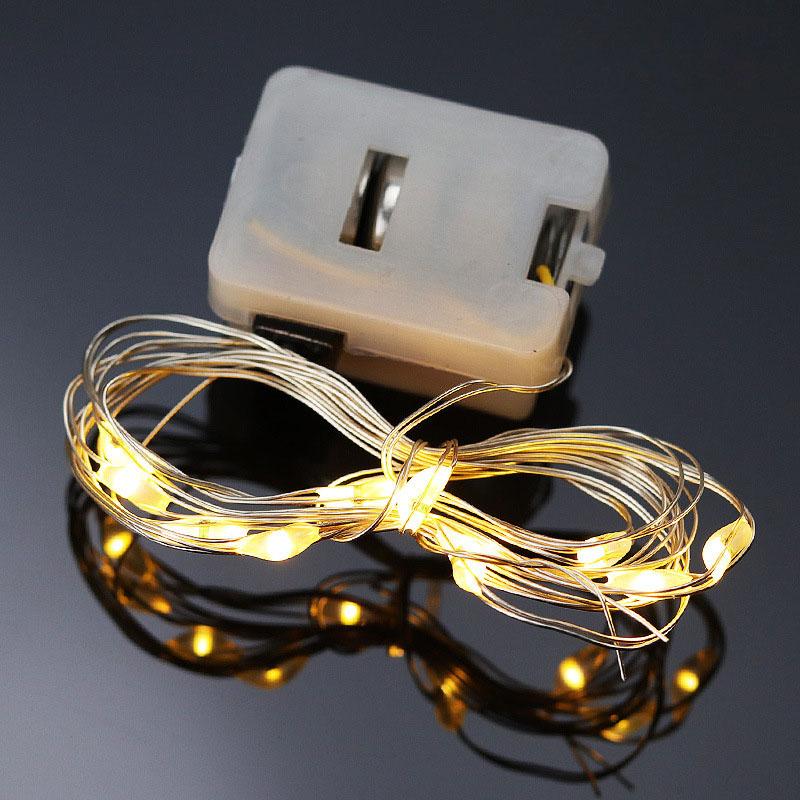 Đèn LED nhỏ, đèn nhấp nháy, có các chiều dài 1 m và 2 m, dây đèn LED, đèn tiên nữ, đèn kỳ ảo ba chức năng, đèn trang trí hộp quà, nút điều khiển