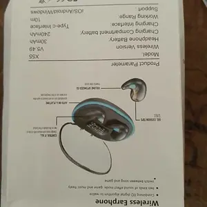 X55 TWS Bluetooth Earphone Invisible Wireless Earbuds LED Display Suara Jernih Desain Unik Modern