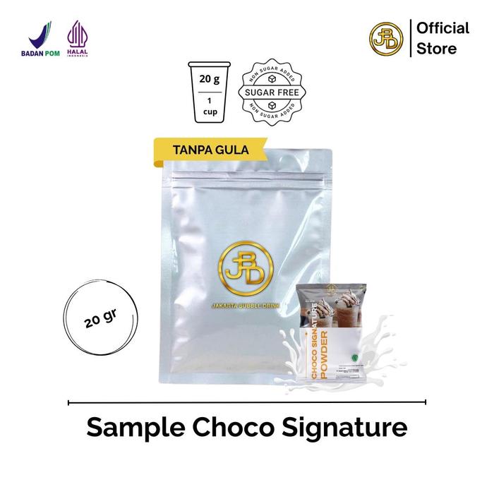 Gambar SAMPLE Bubuk Minuman Premium Rasa CHOCO SIGNATURE HALAL 20gr Siap Seduh | Jakarta Bubble Drink dari Jakarta Bubble Drink Kota Administrasi Jakarta Selatan Tokopedia