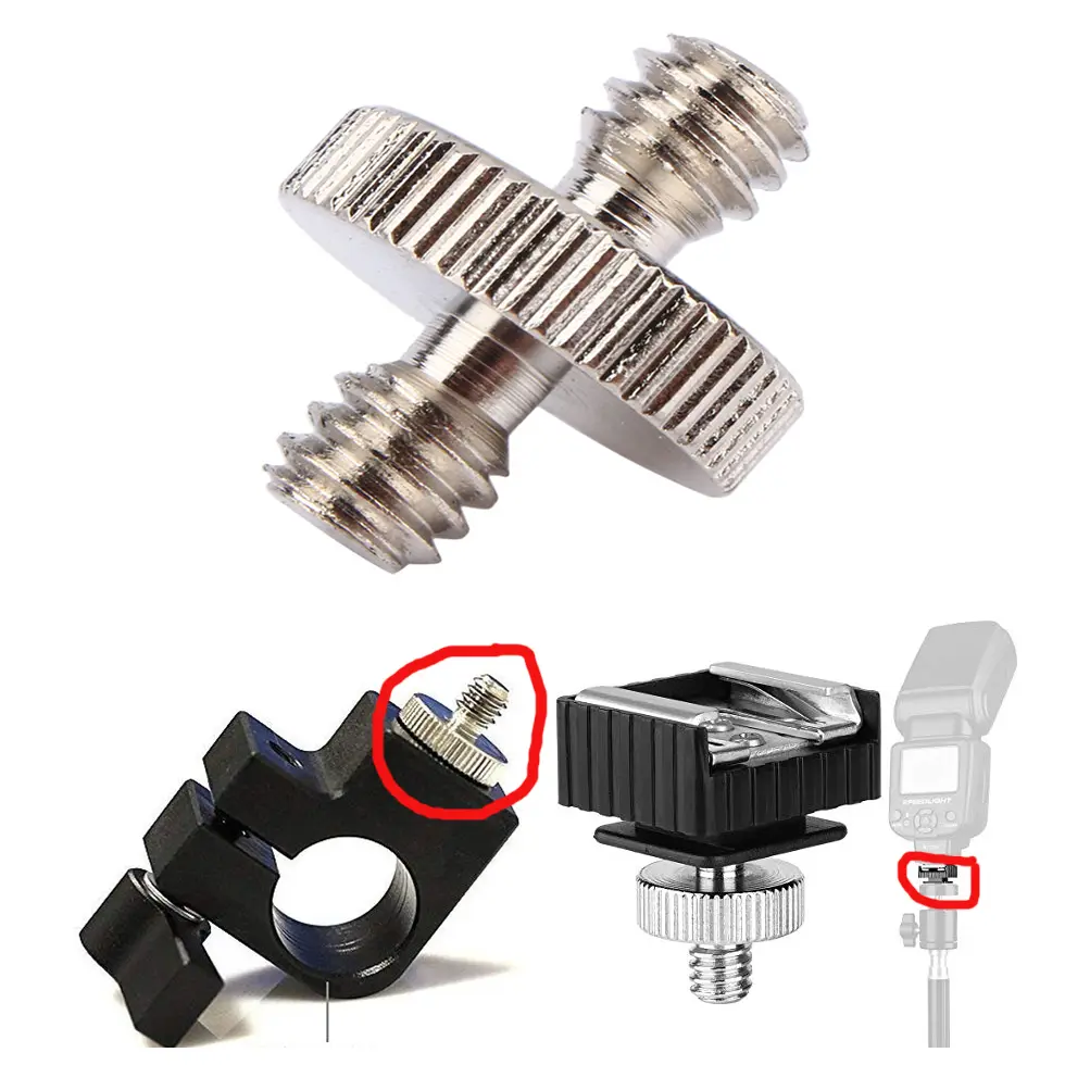 COD Jadkinsta Hot Shoe 1/4 Inch Male to 1/4 Inch Male Thread Adaptor - RV81 Terlaris Aksesoris Camera Kamera Logam