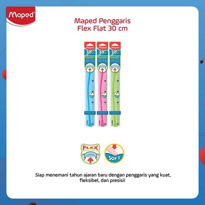 Gambar Maped Penggaris Flex Flat 30 cm dari Maped Store Kota Administrasi Jakarta Timur Tokopedia