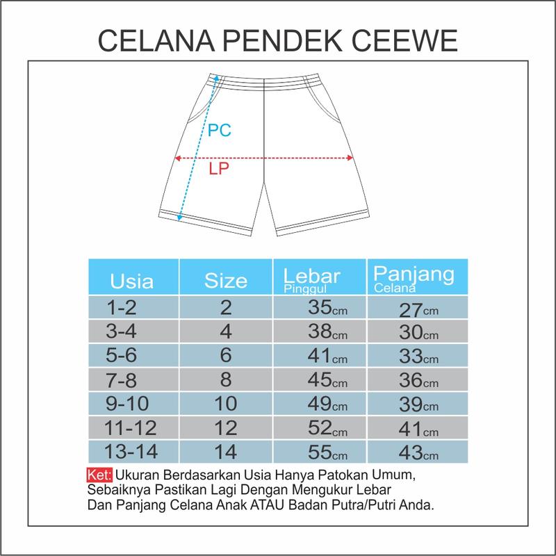 Product Introduction of VEMODASHOP - Celana Pendek Anak Perempuan Usia 3-14 Tahun Motif LOVE KOMBINASI Fashion 0
