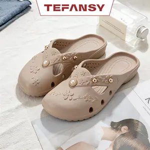 TEFANSY Sandal Wanita Elegan Korean Style sandal eva wanita sandal baim cewek sandalslop wanita elegan 2026 sandal