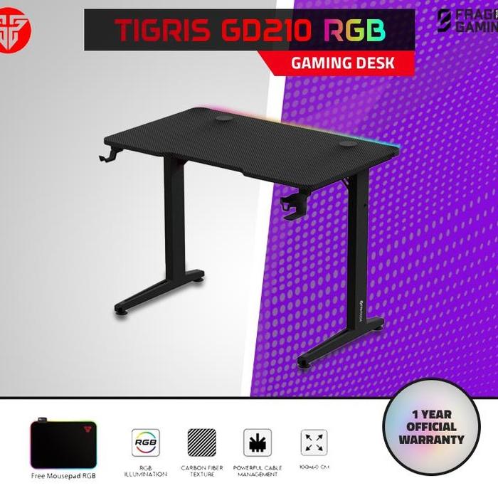 Gambar Fantech GD210 Tigris Carbon Gaming Desk RGB Meja Kantor GD-210 dari FRAG GAMING STORE Kota Administrasi Jakarta Utara Tokopedia
