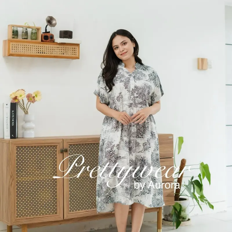 Nona Dress Part 2 Daster Busui Bumil Cantik Murah Premium Pakaian Wanita Bunga Rayon Premium Ada Saku Katun Nyaman Kancing Motif 5