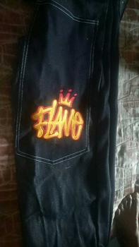 Product Review of Flame Everyday Celana Denim Y2K Denim Big Pocket Bordir Raw Denim 13oz Jeans Panjang Pria from b**5 0
