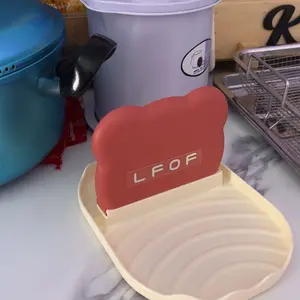 YESALL Tempat Sendok, Spatula & Tutup Panci Bentuk Beruang – Tatakan Dapur Praktis