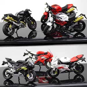 1:18 Motor Sport R6 Monster Diavel Knight Cross Trail Mini Diecast Mainan Pajangan Miniatur Koleksi