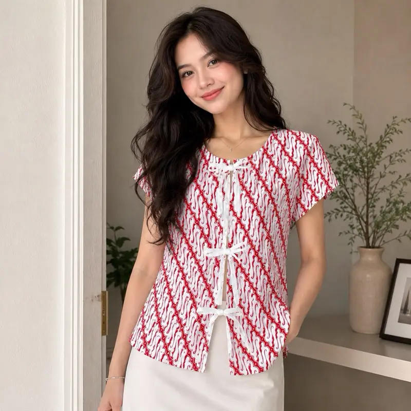 VEST BATIK WANITA VEST BATIK PITA ROMPI BATIK VIRAL