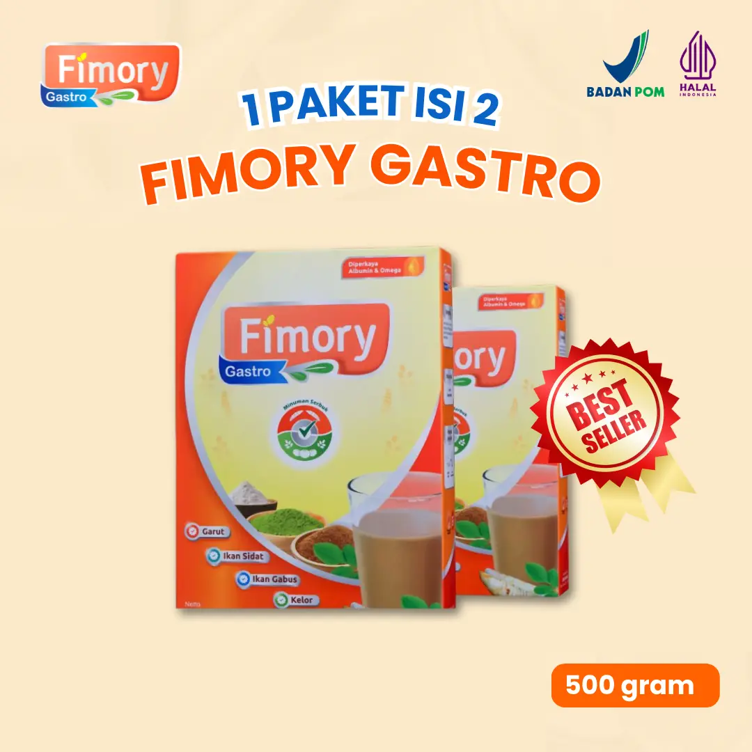 Fimory Gastro Original Paket 2 Box - Minuman Cereal / Sereal Umbi Garut Bantu Atasi Luka Lambung | Bisa COD Sudah BPOM dan Halal MUI