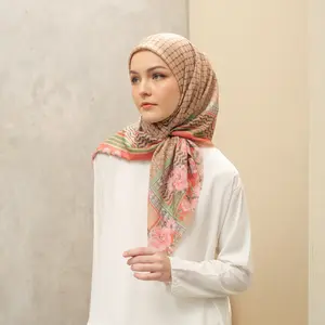 Leya Lenaira Scarf - Hijab Voal Segi Empat Motif Palestina Ukuran 115x115 Laser Cut Finishing