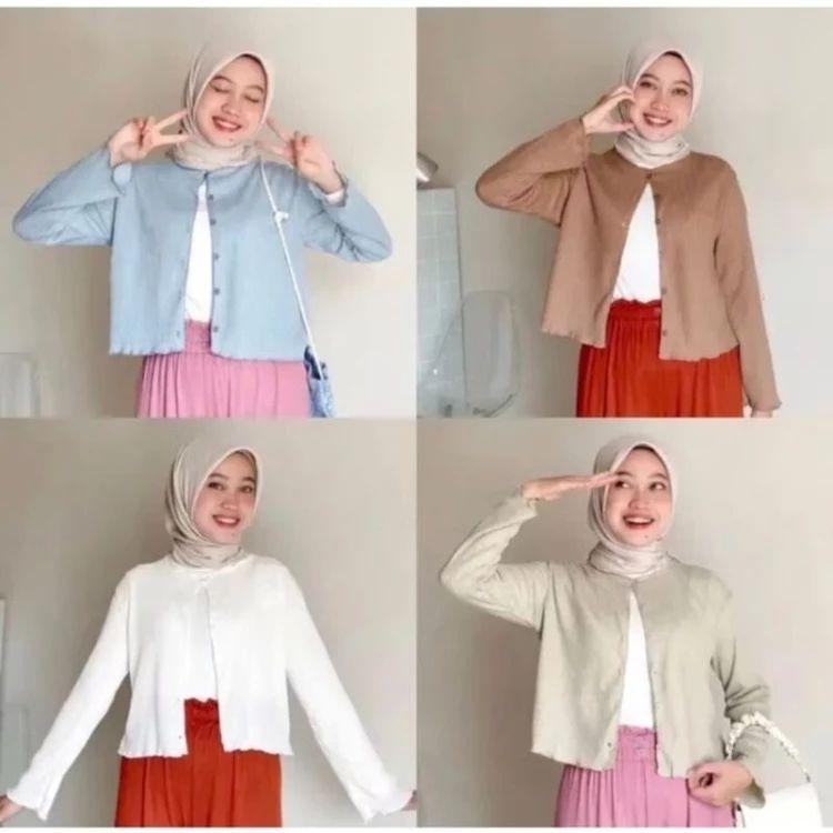 Atasan Sweater Cardigan Perempuan Lucu Usia 2 - 12 tahun Bahan Waffle Premium cardigan Kancing Motif necy, atasan, Tebal, Kardigan, Baju, Sweater, 2 - 12 tahun, Fashion anak Perempuan - SAGE, 4 | Kekinian