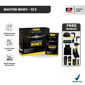 VECTORLABS MASTER WHEY ISI 12 SACHET / KEMASAN BOX - HIGH PROTEIN