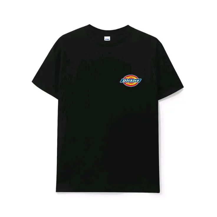 T-shirt distro pria black unisex lengan pendek terlaris. Kaos Oblong Polos Combed Katun Baju Dewasa Wanita Cowok Keren Sablon Anime Atasan Bulat Santai Hitam