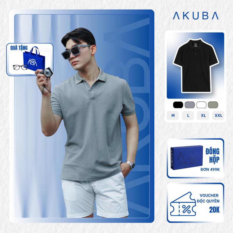 Áo Polo Nam AKUBA Vải Cotton Cá Sấu, Form Slimfit Trẻ Trung | 01JE1461