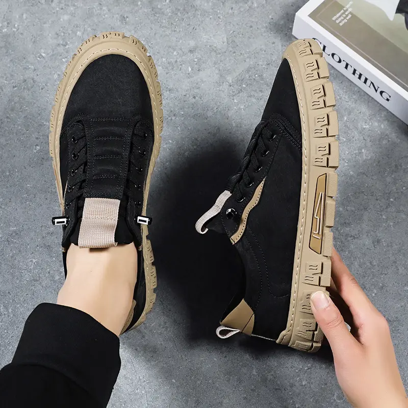 Sepatu Pria Original 2025 Casual Cowok Dewasa Untuk Sport Running Kuliah Sekolah Kasual Kerja Sneakers Hitam A10 6